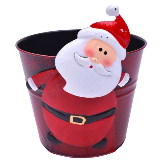 BALDE/ VASO METAL 17CM VERM.