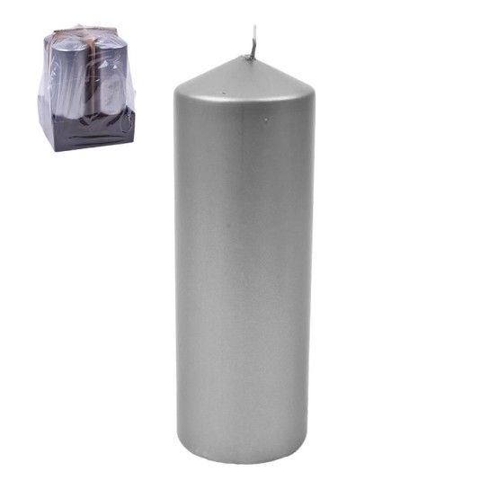 VELA PRATEADA 20CM CX4