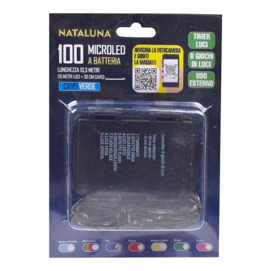 SERIE NATAL 100MICROLED 10MT AZUL