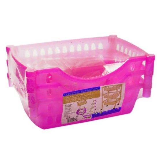 CARRO MULTIUSOS PLASTICO ROSA 071854