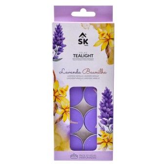 VELA TEA LIGHT LAV/BAUN 0082-081 CX24