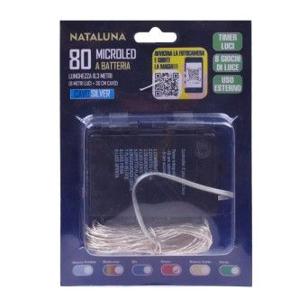 SERIE NATAL 80MICROLED 8,3MT TEMP. VERM