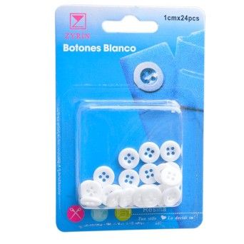 BOTOES BRANCOS 1CM 24UN Z97302