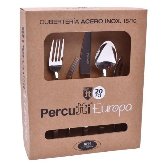 CONJ. 20 TALHERES INOX PERCUTTI EURO