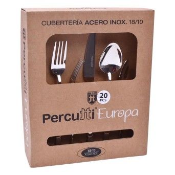 CONJ. 20 TALHERES INOX PERCUTTI EURO
