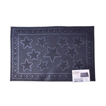 TAPETE BORRACHA PRETO ESTRELA 64937