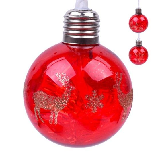 BOLA NATAL 8CM C/LUZ 2588-009 CX240 BOLA NATAL 8CM C/LUZ 2588-009 CX240