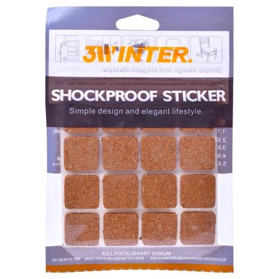 PROTECTOR ADESIVO QUAD. 2x2CM CORTIA 16UN