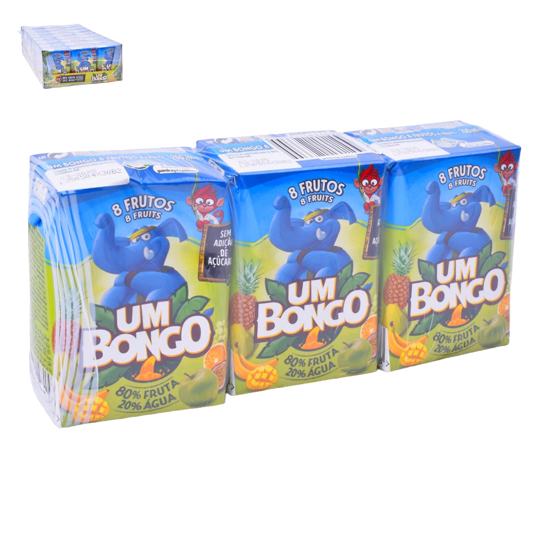 SUMO BONGO MULTIFRUTO 8X3X200ML SUMO BONGO MULTIFRUTO 8X3X200ML