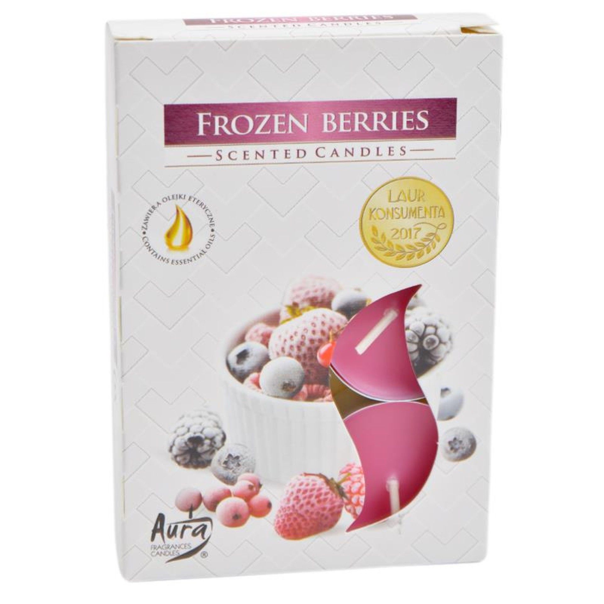 VELAS TEALIGHT FROZEN BERRIES 6UNI VELAS TEALIGHT FROZEN BERRIES 6UNI