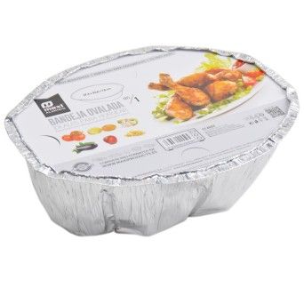 EMBALAGEM ALUM. P/ALIMENTOS OVAL 1UN