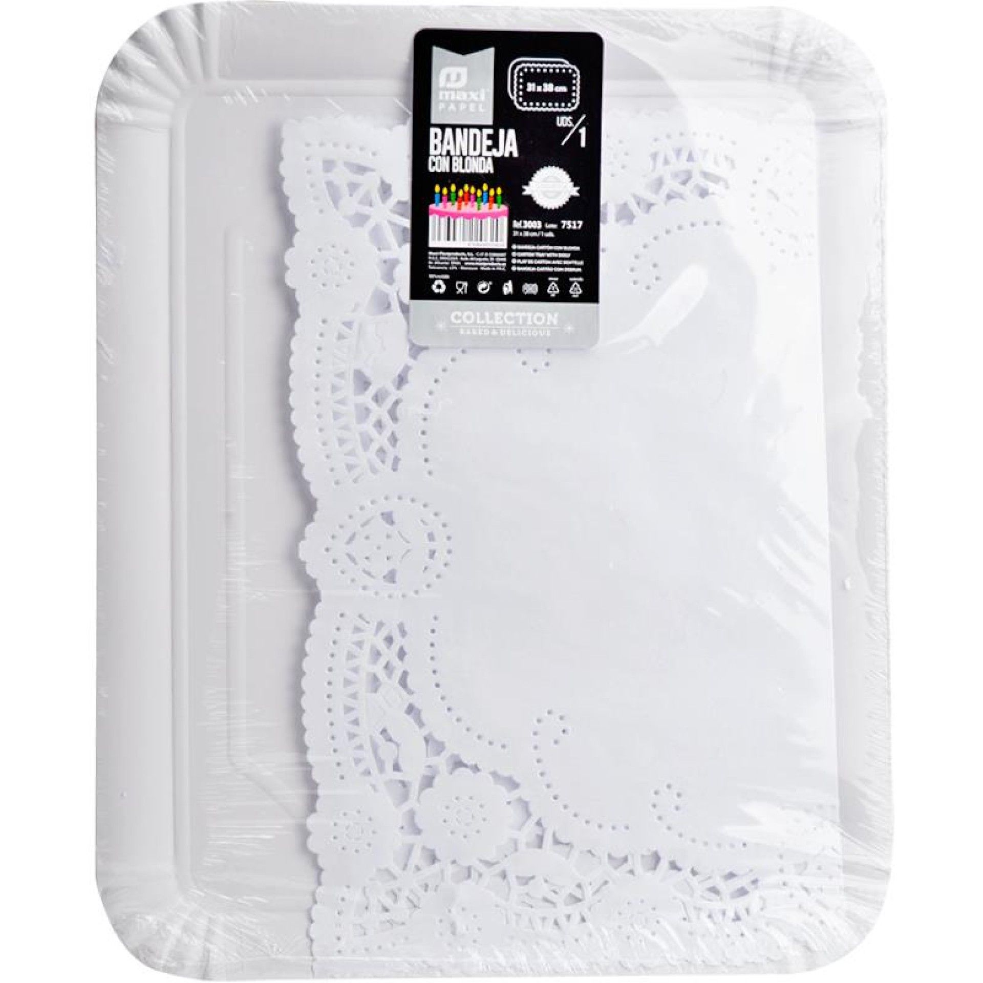 BANDEJA PAPEL P/ BOLOS 31X38CM CX72 BANDEJA PAPEL P/ BOLOS 31X38CM CX72