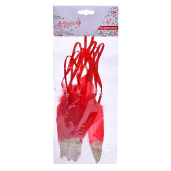 PENDURANTES PLUMA VRM 12CM 10UN