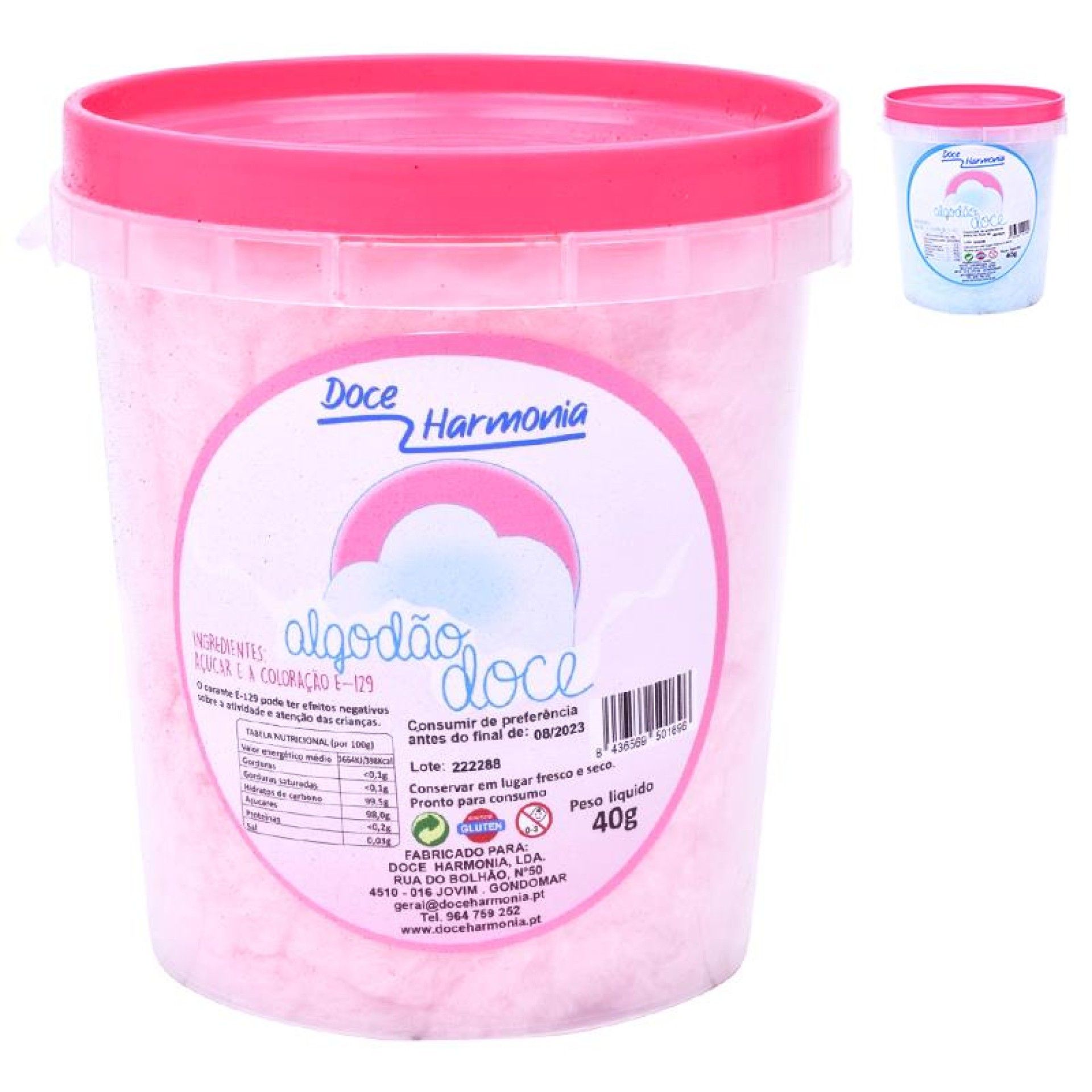 ALGODAO DOCE HARMONIA AZUL E ROSA 40GRS ALGODAO DOCE HARMONIA AZUL E ROSA 40GRS