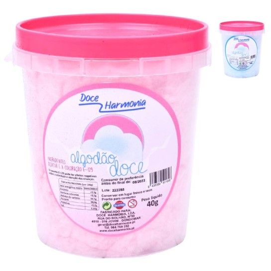 ALGODAO DOCE HARMONIA AZUL E ROSA 40GRS