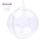 BOLA NATAL PLASTICO TRASPARENTE 15CM