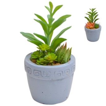 VASO C/PLANTA ARTIFICIAL 2438-102