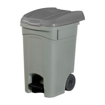 BALDE LIXO C/RODA 80L CINZA 0105-51 CX4