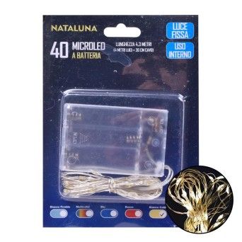 SERIE NATAL 40 MICROLED BRANCO RECAR 4MT