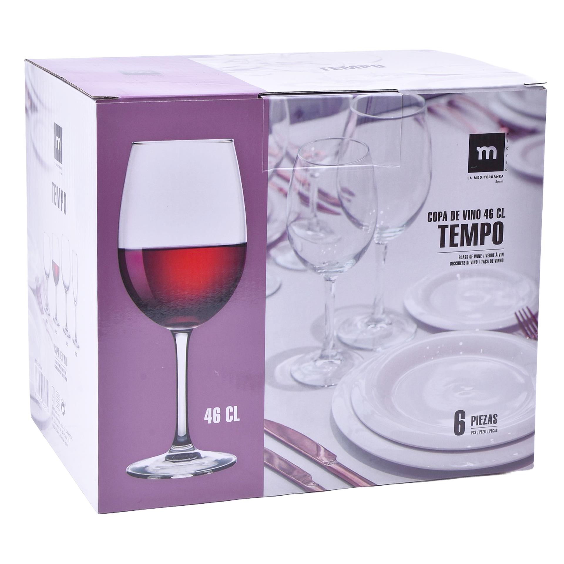 CONJ 6 COPOS VINHO 46CL TEMPO CONJ 6 COPOS VINHO 46CL TEMPO