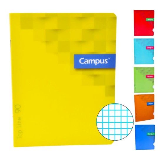 CADERNO CAMPUS CAPA PP A5 QUADR 90G