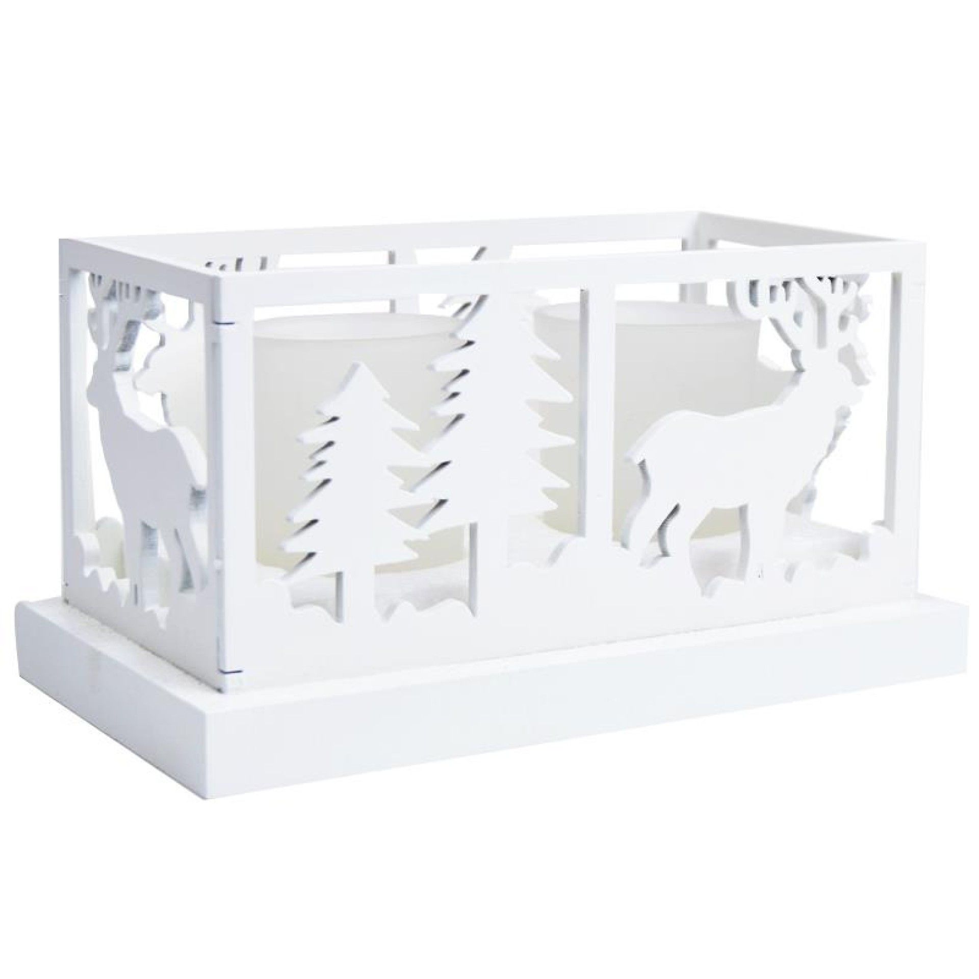 PORTA VELAS DUPLO MAD. BRC. 19.5X11.3X10.5 PORTA VELAS DUPLO MAD. BRC. 19.5X11.3X10.5
