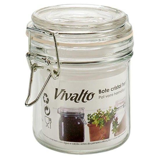 FRASCO VIDRO C/ TAMPA HERM. 250ML 35864