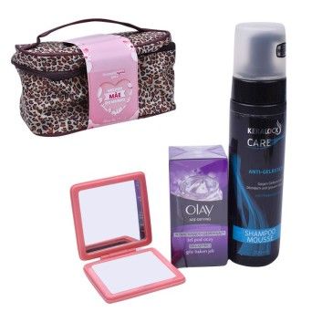 BOLSA + ESPELHO+ CREME + SHAMPOO SECO Q12 20%