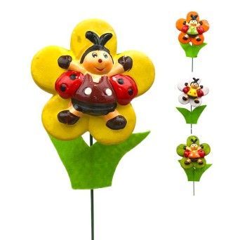 PASCOA FLOR CERAMICA C/ JOANINHA