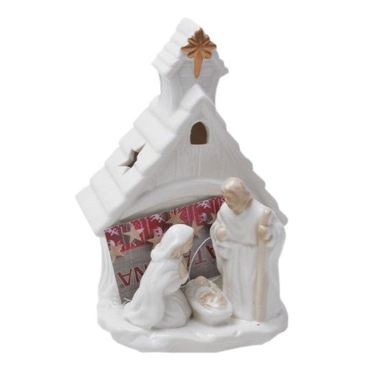 PRESEPIO PORC. C/LUZ 19CM 50431526