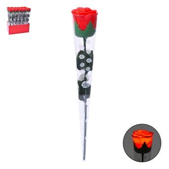 ROSA C/ LUZ 4,2x4,2x30 Cm 2846-100