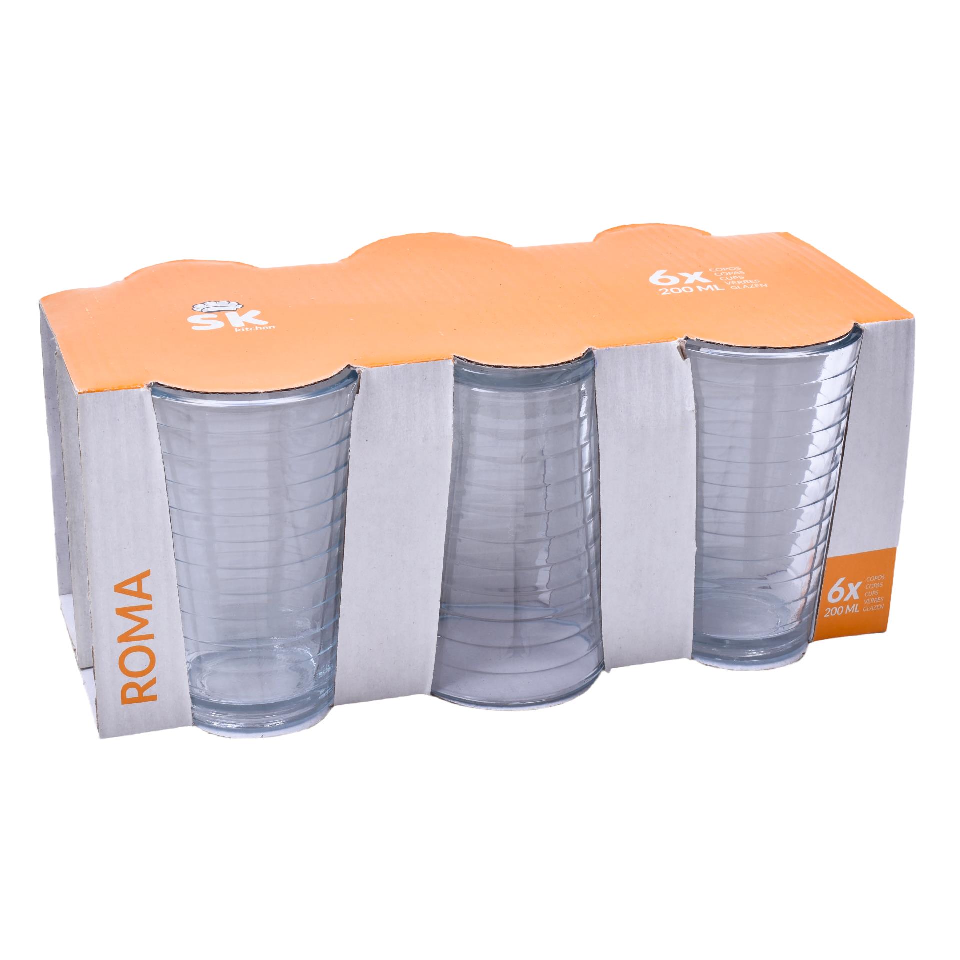 COPO VIDRO PACK6 ROMA CX8 COPO VIDRO PACK6 ROMA CX8