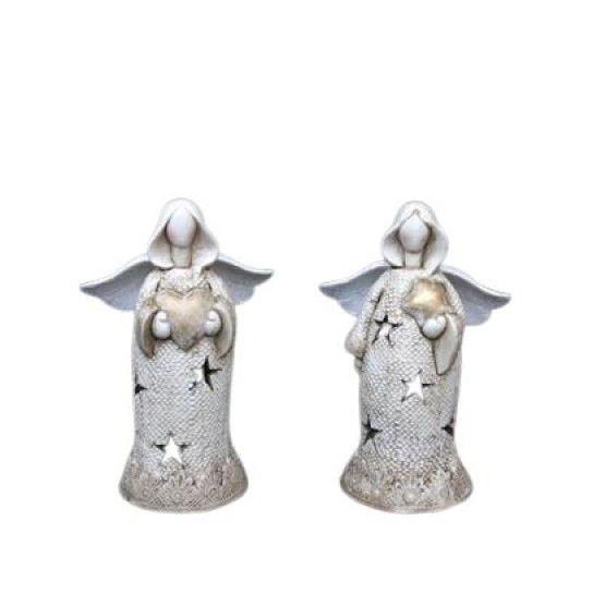ANJO CERAMICA C/ LUZ 18CM 50431686 LUNA