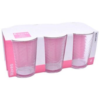 CONJ 6 COPOS MYGLASS WAVES 200ML