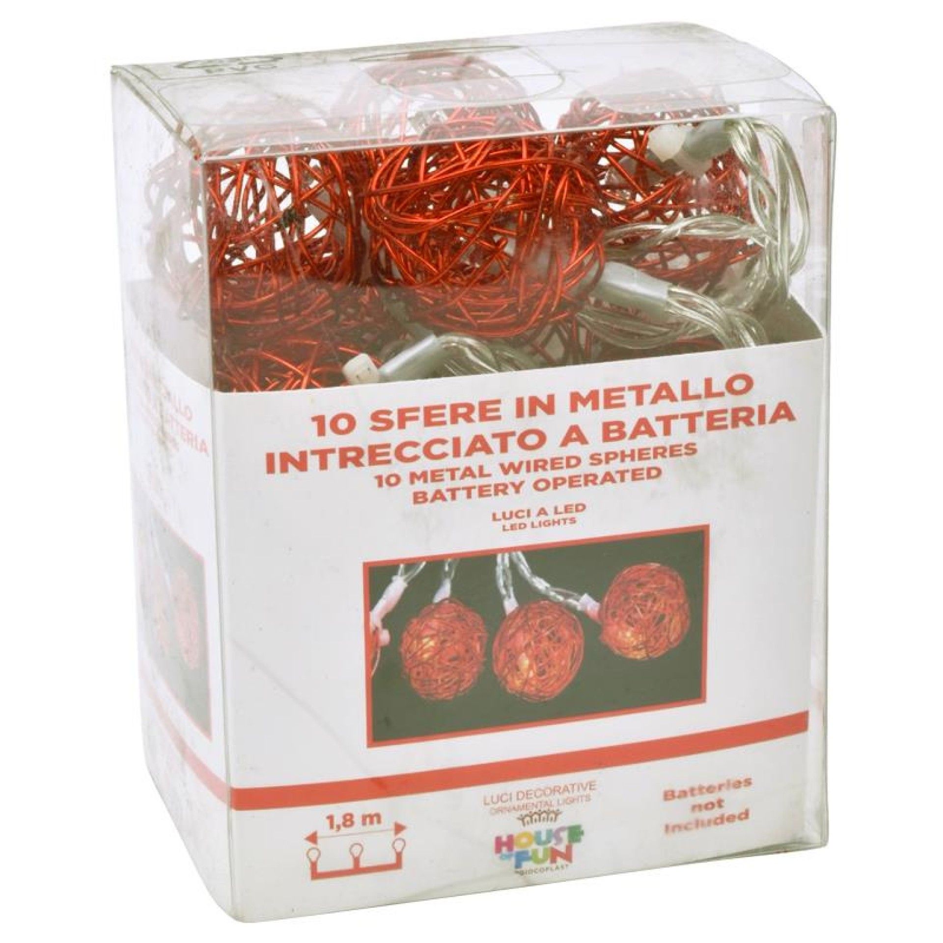 SERIE LED 10 BOLAS 1.8MT SERIE LED 10 BOLAS 1.8MT