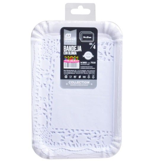 PRATO PAPEL RECT. C/NAPRON 3022
