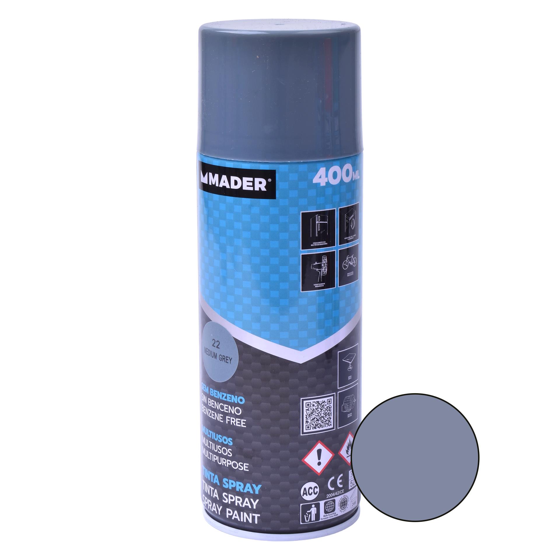 TINTAS SPRAY MEDIUM GREY 22 TINTAS SPRAY MEDIUM GREY 22