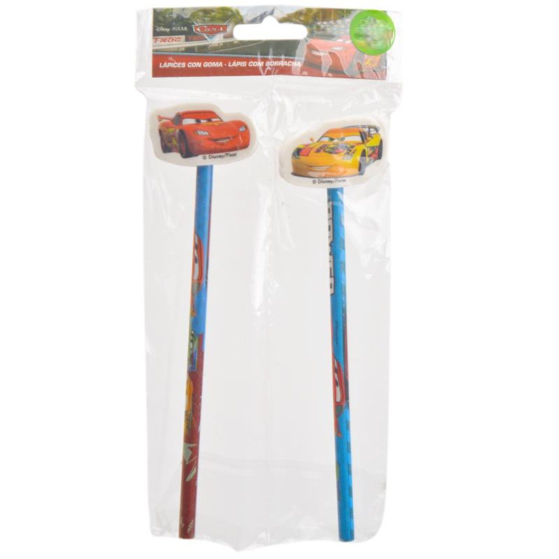 CONJ. 2 LAPIS + 2 BORRACHAS CARS AST1975 CONJ. 2 LAPIS + 2 BORRACHAS CARS AST1975