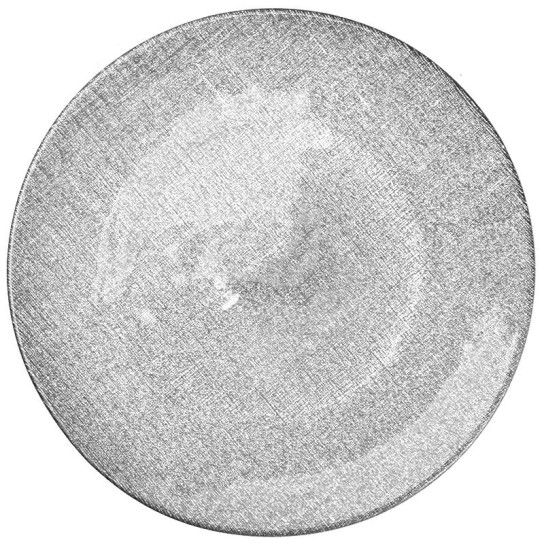 PRATO VIDRO NATAL PRATA GLITTER 32CM PRATO VIDRO NATAL PRATA GLITTER 32CM