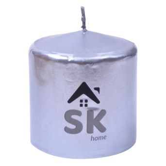 VELA PILLAR 7X7,5CM PRATA CX36