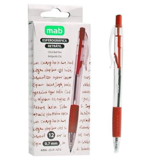 ESFEROGRAFICA 0.7MM VERM. MAB 12UNI ESFEROGRAFICA 0.7MM VERM. MAB 12UNI