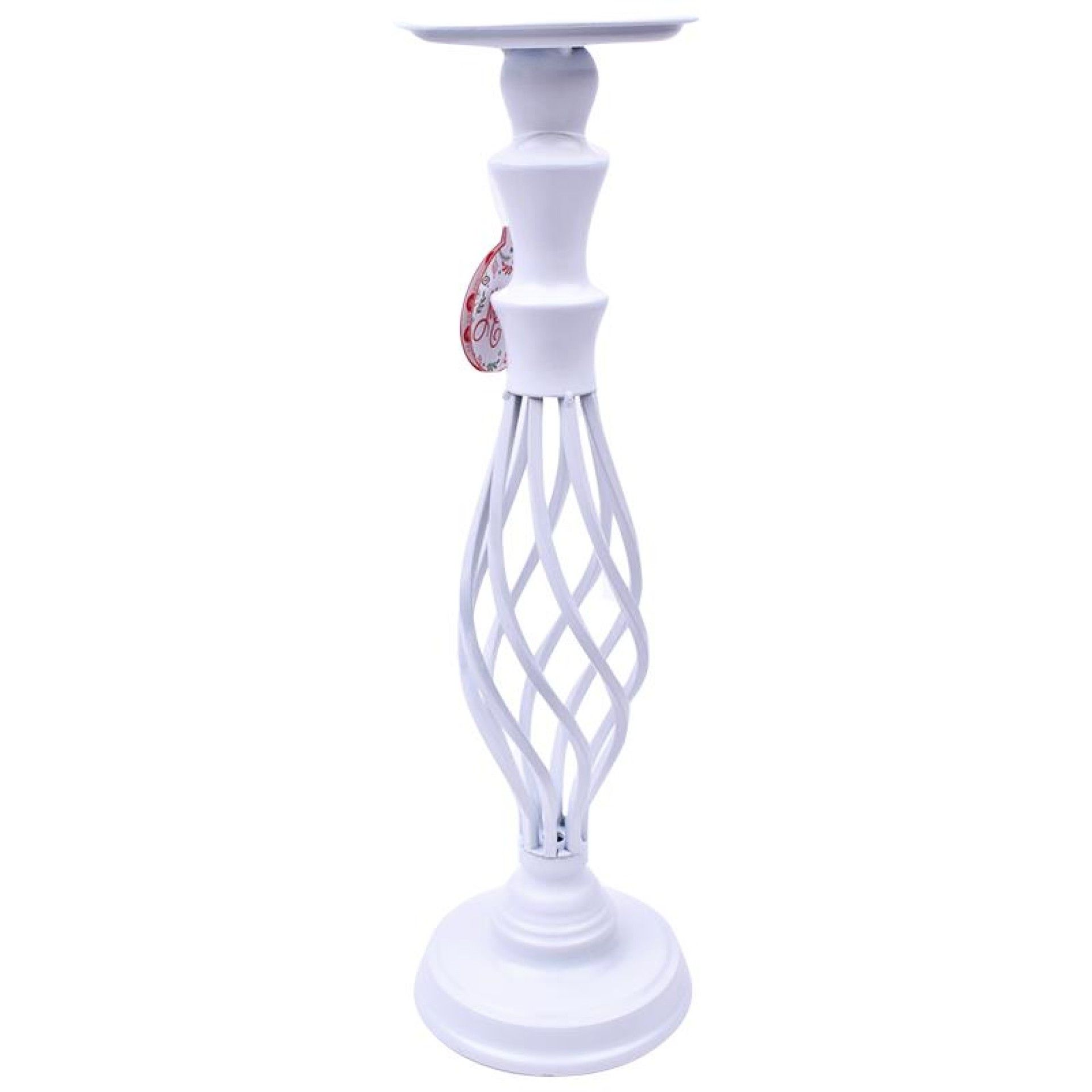 CASTIÇAL METAL 44CM BRANCO 2104224ç CASTIÇAL METAL 44CM BRANCO 2104224ç