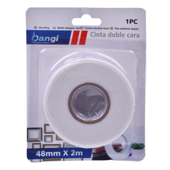 FITA ADESIVA DUPLA FACE 48MMX2M CX6