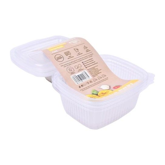 RECIPIENTE RECT C/TAMP 500CC 3UNI CX6 RECIPIENTE RECT C/TAMP 500CC 3UNI CX6