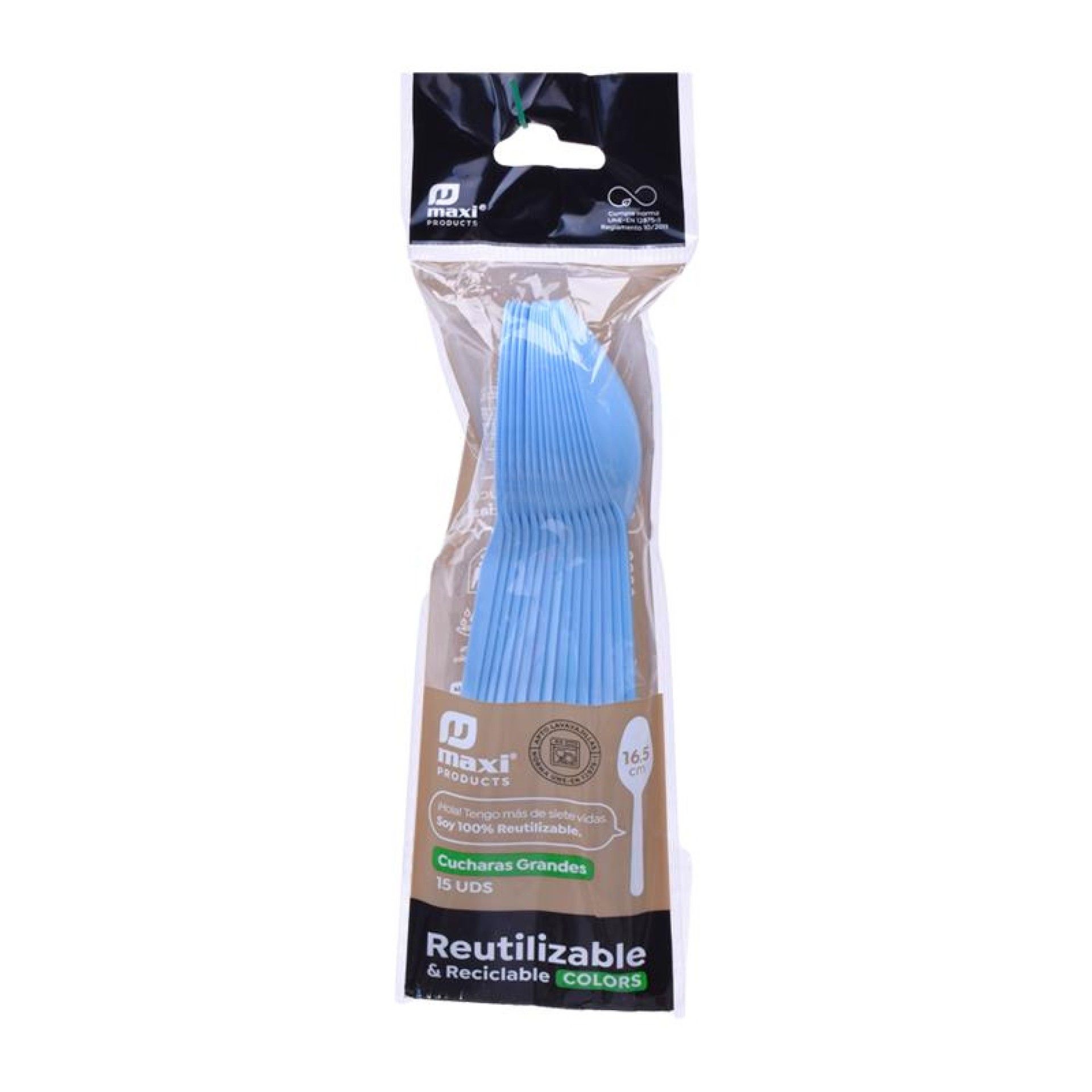 COLHER DESC REUT AZUL 12.5CM 15UN 1347R COLHER DESC REUT AZUL 12.5CM 15UN 1347R