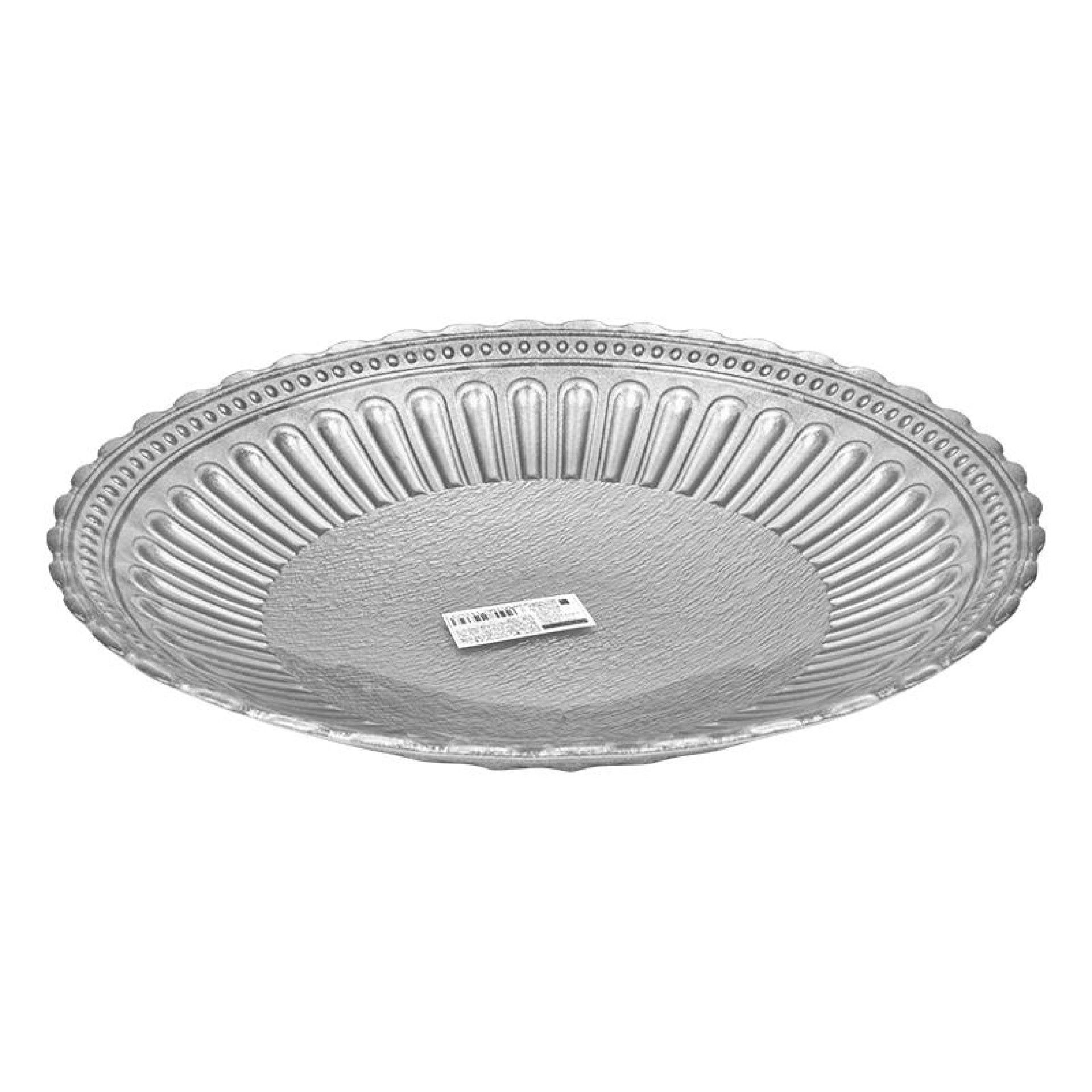 TA�A VIDRO 32CM PRATA