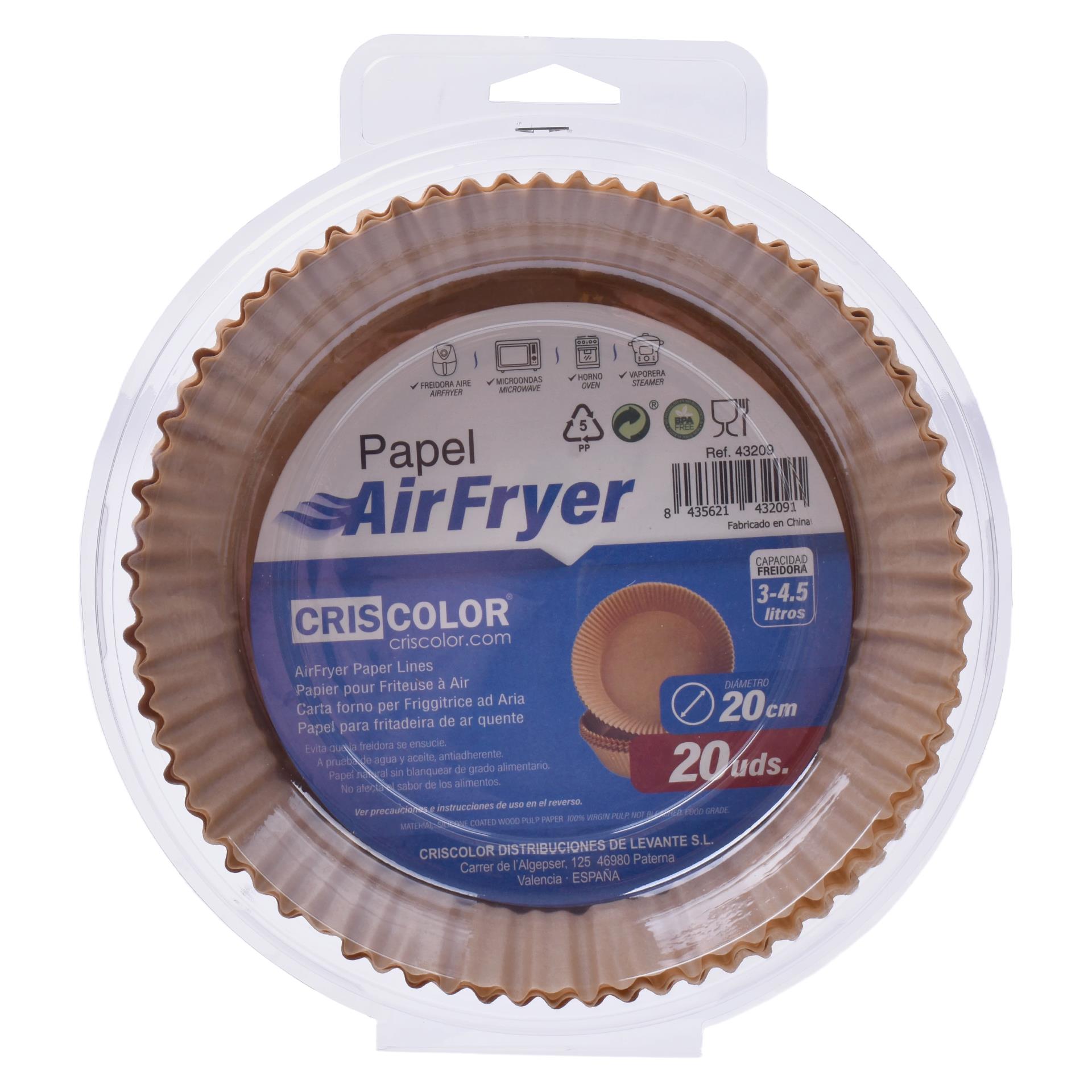PAPEL P/FRITADEIRA AR QUENTE 20CM 20UN PAPEL P/FRITADEIRA AR QUENTE 20CM 20UN