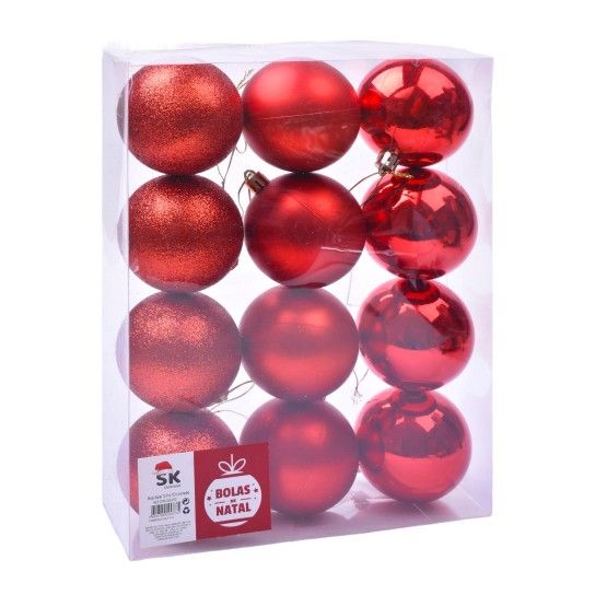 BOLA NATAL 12PC 7CM VRM 2978-020-07C CX36
