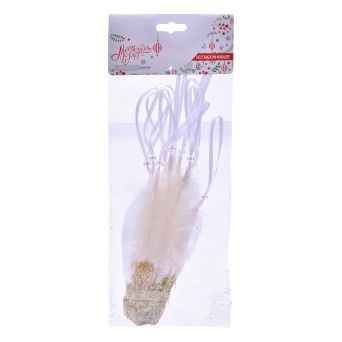 PENDURANTES PLUMA BRC 12CM 10UN