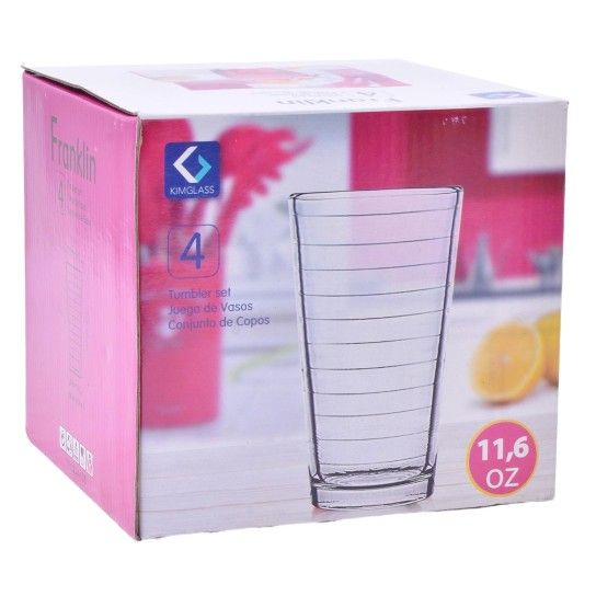 COPO VIDRO 330ML FRANKLIN CJ4UN